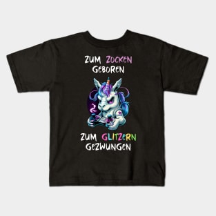 Unicorn - Born To Gamble, Forced To Glitter Kids T-Shirt